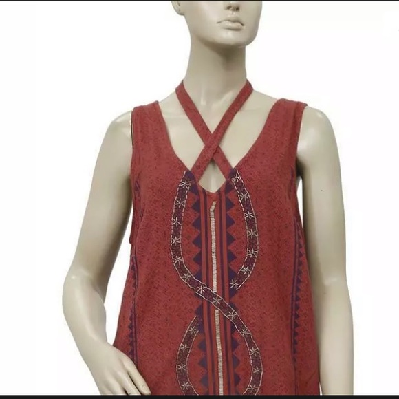 NWOT Free People Rust Dress in size Medium - Picture 2 of 9